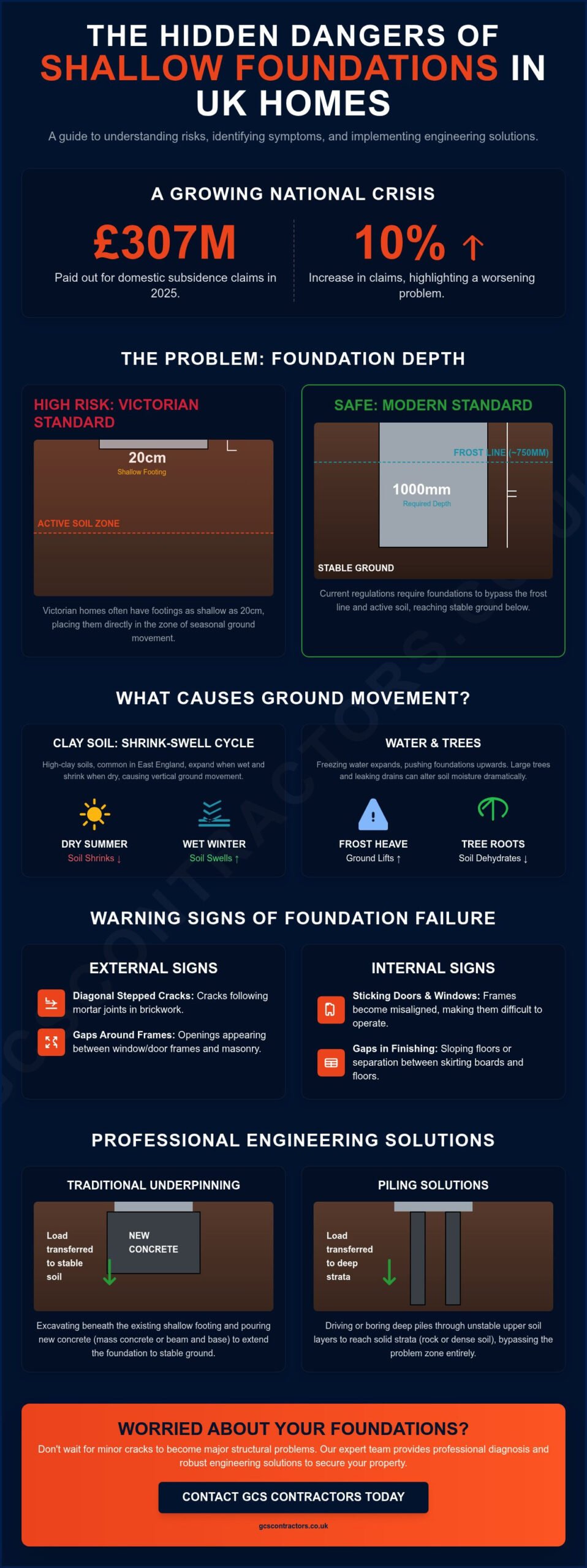 Problems with Shallow Foundations in UK Homes: A Guide to Risks and Repairs (2026)